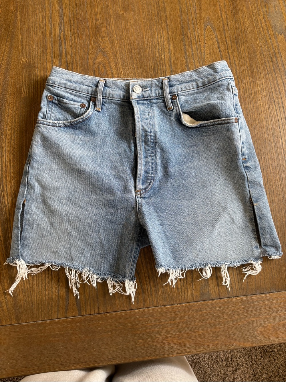 Light Blue Denim Cutoff Shorts